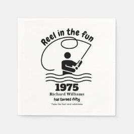 Im Fun Modern Fisherman zum 50. Geburtstag feiern Serviette