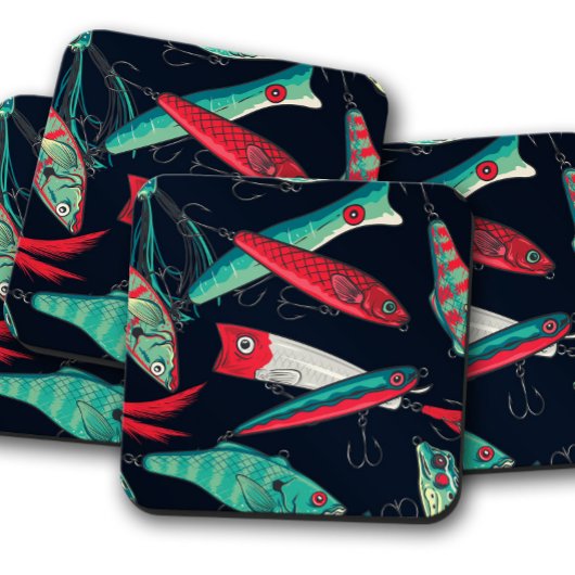 Im Fun Untersetzer Set abrollen | Trout Lures Unte