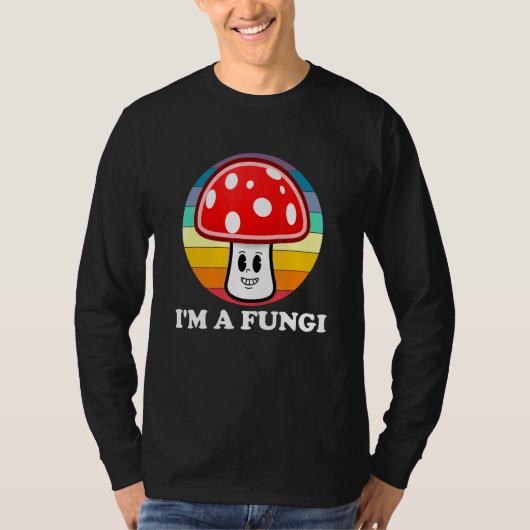 Im Fungi Fun Typ Pun Retro Sun T-Shirt (Vorderseite)