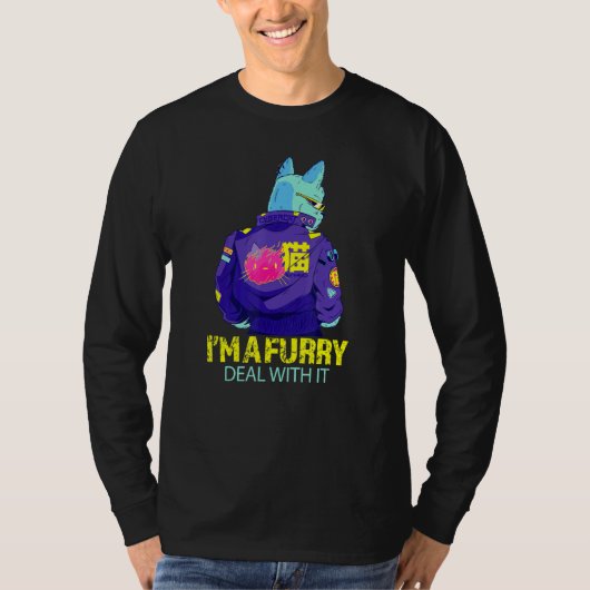 Im Furry Deal mit Fursona Anthropomorphic Ca T-Shirt (Vorderseite)