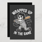 Im Game-BaseballHalloween Einladung (Vorne/Hinten)