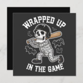 Im Game-BaseballHalloween Einladung (Vorne/Hinten)