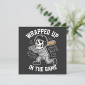 Im Game-BaseballHalloween Einladung (Stehend Vorderseite)