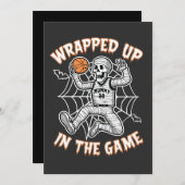 Im Game-Basketball Halloween Einladung (Vorne/Hinten)