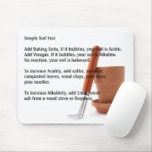 Im Garten arbeitender einfacher Boden-Test Mousepad (Mit Mouse)