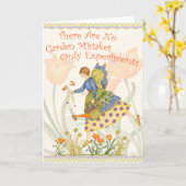 Im Garten arbeitenexperimente - Gruß-Karte Karte (Gelbe Blume)