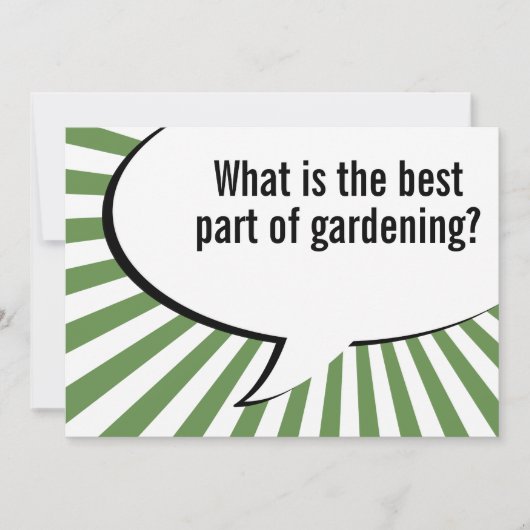 im Garten arbeitenhackenwitz Einladung (Vorderseite)