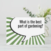 im Garten arbeitenhackenwitz Einladung (Stehend Vorderseite)