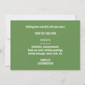 im Garten arbeitenhackenwitz Einladung (Rückseite)