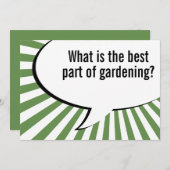 im Garten arbeitenhackenwitz Einladung (Vorne/Hinten)