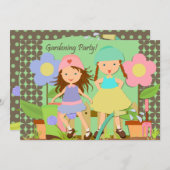Im Garten arbeitenParty-12x18 Einladung (Vorne/Hinten)
