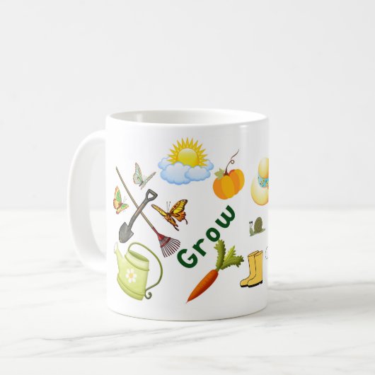 Im Garten arbeitenTasse Kaffeetasse (Vorderseite Links)