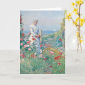 Im Garten | Childe Hassam Karte (Gelbe Blume)
