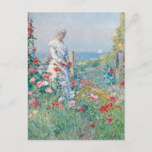Im Garten | Childe Hassam Postkarte (Vorderseite)