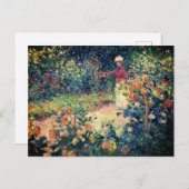 Im Garten Claude Monet beeindruckendes Gemälde Postkarte (Vorne/Hinten)