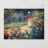 Im Garten Claude Monet beeindruckendes Gemälde Postkarte (Vorderseite)