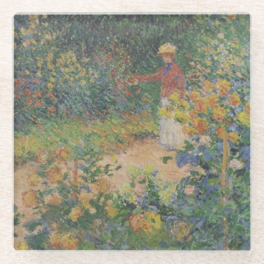 Im Garten - Claude Monet - c1895 Glasuntersetzer (Vorderseite)
