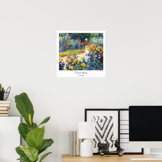 Im Garten Claude Monet Malerin Poster (Heimbüro)