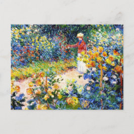 Im Garten Claude Monet Malerin Postkarte