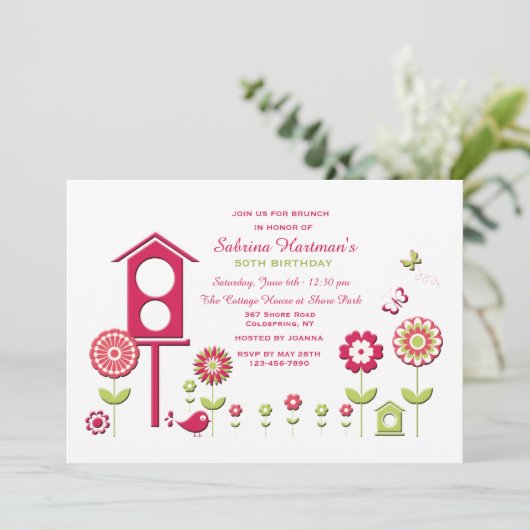 Im Garten Einladung (Stehend Vorderseite)