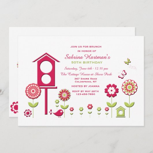 Im Garten Einladung (Vorne/Hinten)