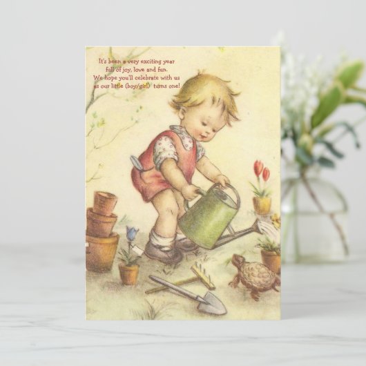 Im Garten Einladung (Stehend Vorderseite)