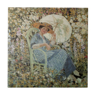 Im Garten, Giverny von Frederick Frieseke Fliese