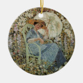 Im Garten, Giverny von Frederick Frieseke Keramik Ornament (Vorne)