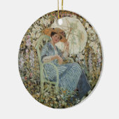 Im Garten, Giverny von Frederick Frieseke Keramik Ornament (Links)