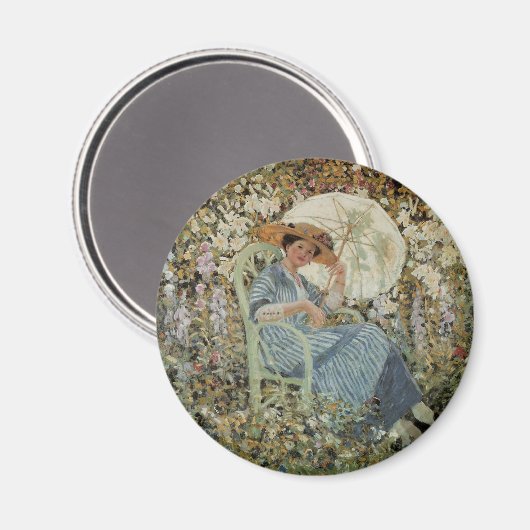 Im Garten, Giverny von Frederick Frieseke Magnet (Vorderseite/Rückseite)