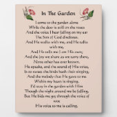 Im Garten Hymn Plaque Fotoplatte (Vorderseite)