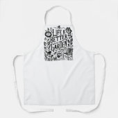 Im Garten ist das Leben besser Schürze (Vorderseite)