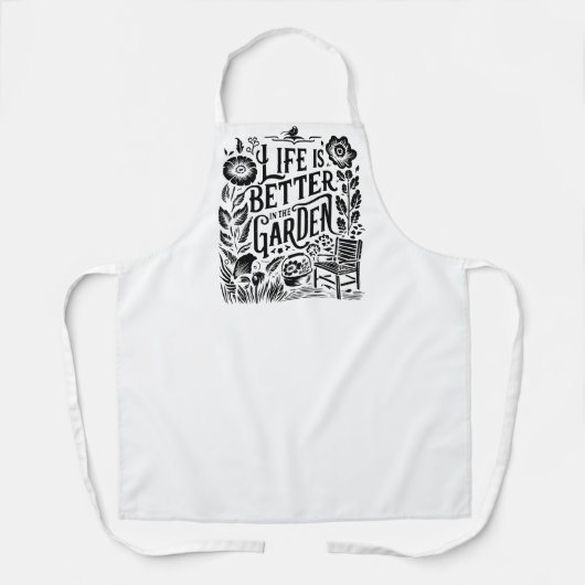 Im Garten ist das Leben besser Schürze (Vorderseite)