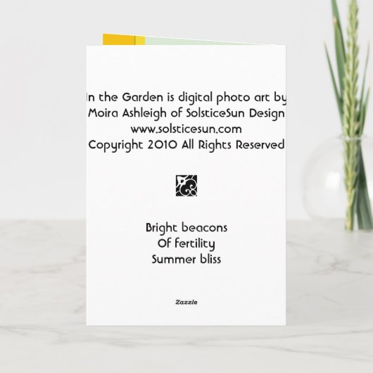 Im Garten Karte (Rückseite)