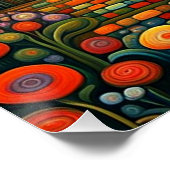 Im Garten mit dem Goldenen Fasan Poster (Ecke)