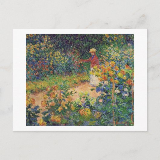 Im Garten, Monet Postkarte (Vorderseite)