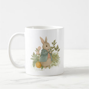 im Garten niedlicher Hase im Anzug Kaffeetasse