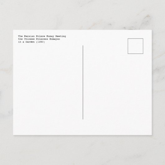 Im Garten Postkarte (Rückseite)