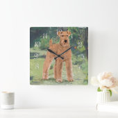 Im Garten Quadratische Wanduhr (Zuhause)