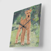 Im Garten Quadratische Wanduhr (Winkel)