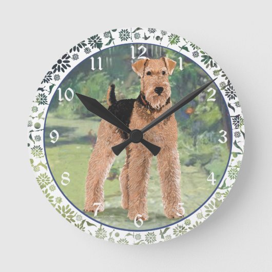 Im Garten Runde Wanduhr (Vorderseite)