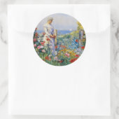 Im Garten Runder Aufkleber (Tasche)