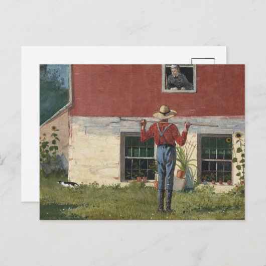 Im Garten (Rustikale Freundschaft) | Winslow Homer Postkarte (Vorne/Hinten)