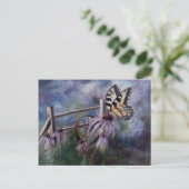 Im Garten Schmetterling Postkarte (Stehend Vorderseite)