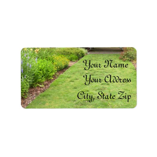 Im Garten-Thema Adressaufkleber (Vorne)