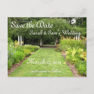 Im Garten-Thema Ankündigungspostkarte