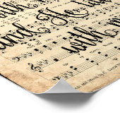 Im Garten Vintage Schrift Hymne Poster (Ecke)