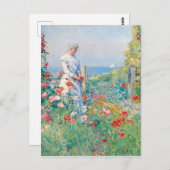 Im Garten von Frederick Childe Hassam Postkarte (Vorne/Hinten)
