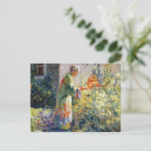 Im Garten von Matilda Browne Postkarte (Stehend Vorderseite)