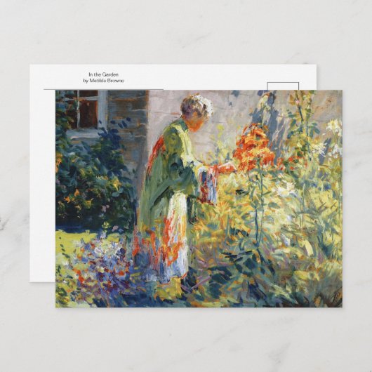 Im Garten von Matilda Browne Postkarte (Vorne/Hinten)